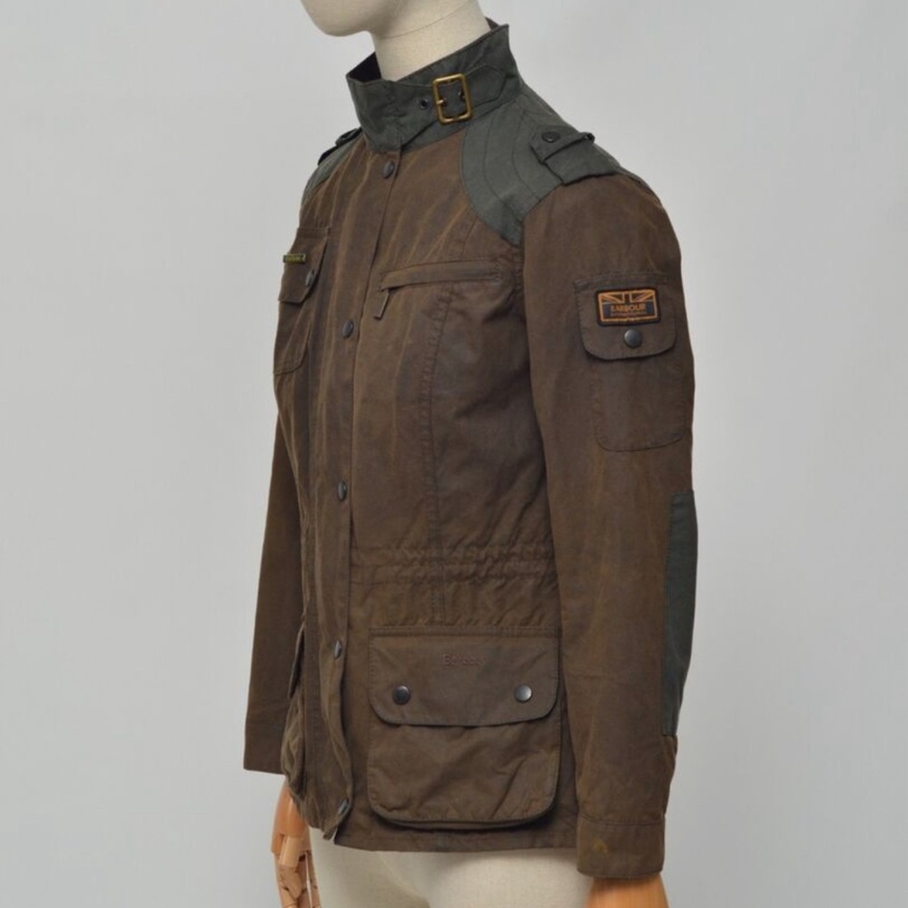 Barbour International Laudale Women's Brown Waxed Jacket Size UK10 Made in UK